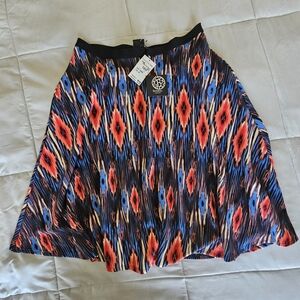 Blue and Orange Bobeau Skirt - Size Large - NWT